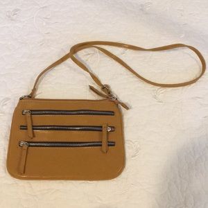 Yellow crossbody bag.